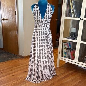 Polka Dot Halter Maxi Dress
